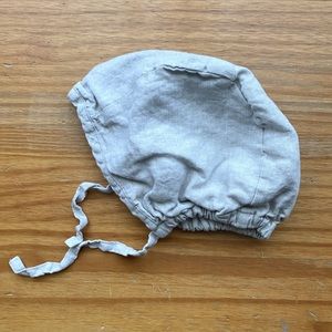 Natural linen bonnet